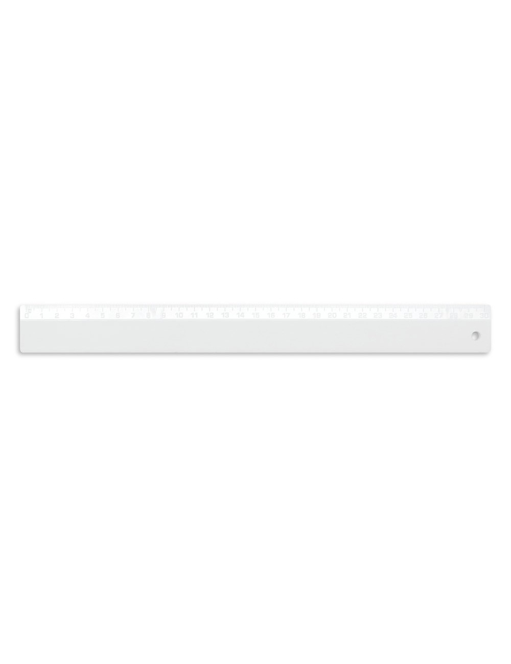 Règle en PS opaque avec échelle de 30 cm avec relief. Idéale pour compléter l'équipement d'école, de bureau ou de maison. 309 x 