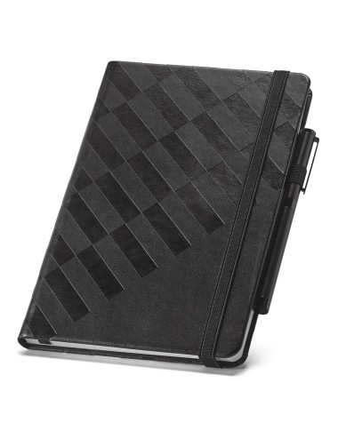 le marque-page et le porte-stylo (non inclus) renforcent l'utilité de ce bloc-notes. Plus qu'un bloc-notes