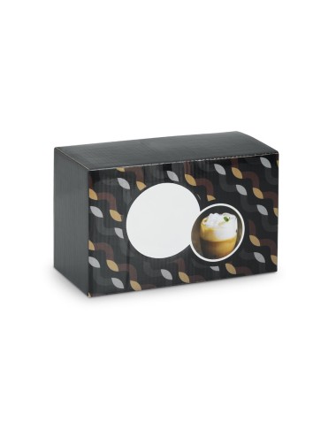 Set de 2 tasses en verre isotherme à double paroie avec capacité jusqu'à 350 mL. Produit livré sous boîte cadeau. Boîte: 195 x 1