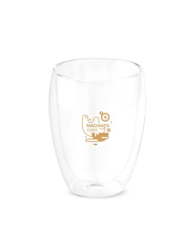 Set de 2 tasses en verre isotherme à double paroie avec capacité jusqu'à 350 mL. Produit livré sous boîte cadeau. Boîte: 195 x 1