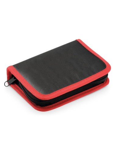 Kit d’outillage avec 32 pièces. Livré dans une housse en polyester 600D avec fermeture éclair.158 x 108 x 37 mm