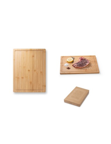 Planche à découper en bambou. Livré dans une boîte cadeau artisanale. 400 x 300 x 15 mm