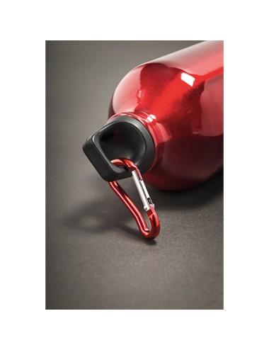 Gourde en aluminium avec mousqueton, capacité jusqu'à 400 mL. ø66 x 176 mm