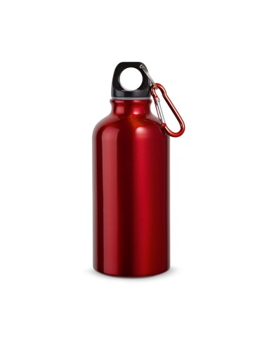 Gourde en aluminium avec mousqueton, capacité jusqu'à 400 mL. ø66 x 176 mm
