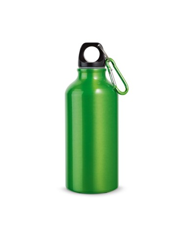 Gourde en aluminium avec mousqueton, capacité jusqu'à 400 mL. ø66 x 176 mm