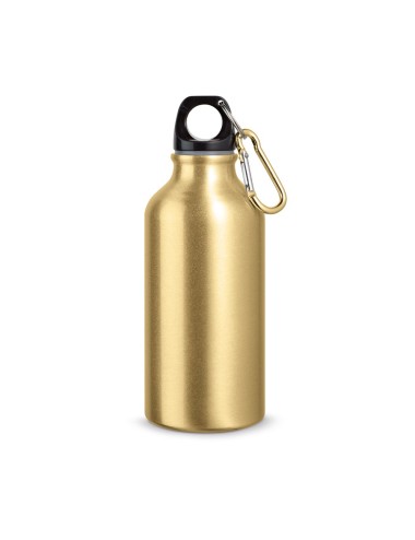 Gourde en aluminium avec mousqueton, capacité jusqu'à 400 mL. ø66 x 176 mm