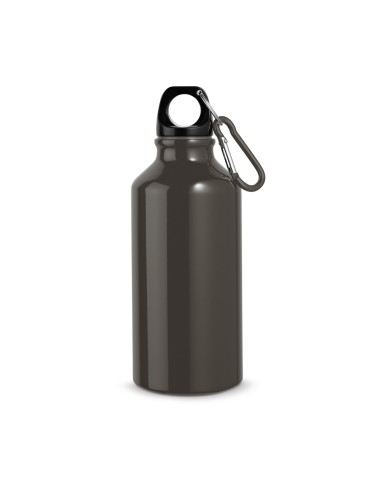 Gourde en aluminium avec mousqueton, capacité jusqu'à 400 mL. ø66 x 176 mm