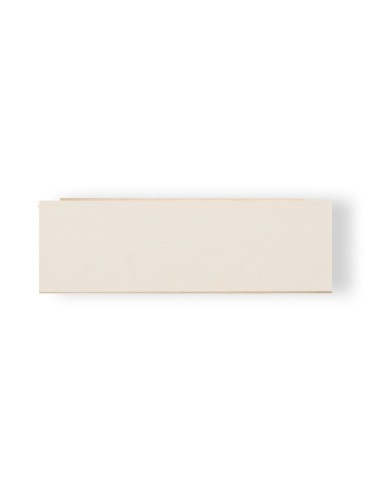 Boîte en contreplaqué avec couvercle coulissant, dans la même matière. 180 x 220 x 60 mm