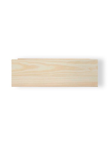 Boîte en contreplaqué avec couvercle coulissant, dans la même matière. 330 x 290 x 105 mm