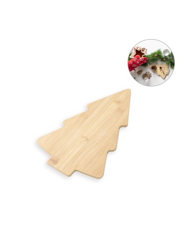 Planche de bambou en forme de sapin. 280 x 200 x 10 mm