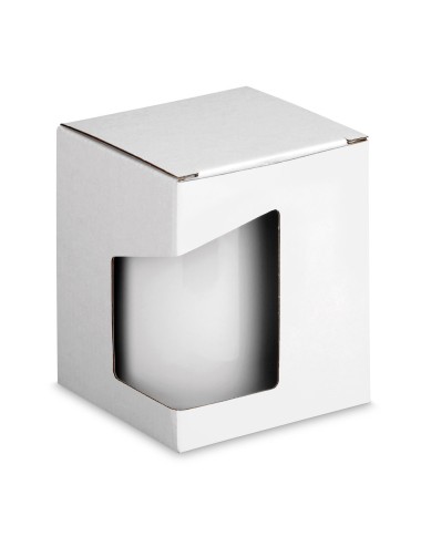 Boîte cadeau en papier. Vendu exclusivement avec l’achat des tasses. 92 x 113 x 93 mm