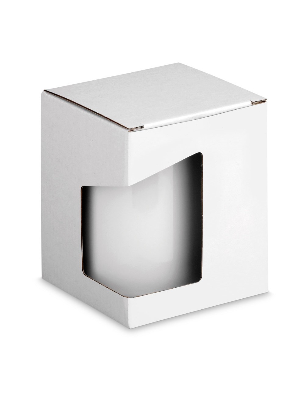 Boîte cadeau en papier. Vendu exclusivement avec l’achat des tasses. 92 x 113 x 93 mm