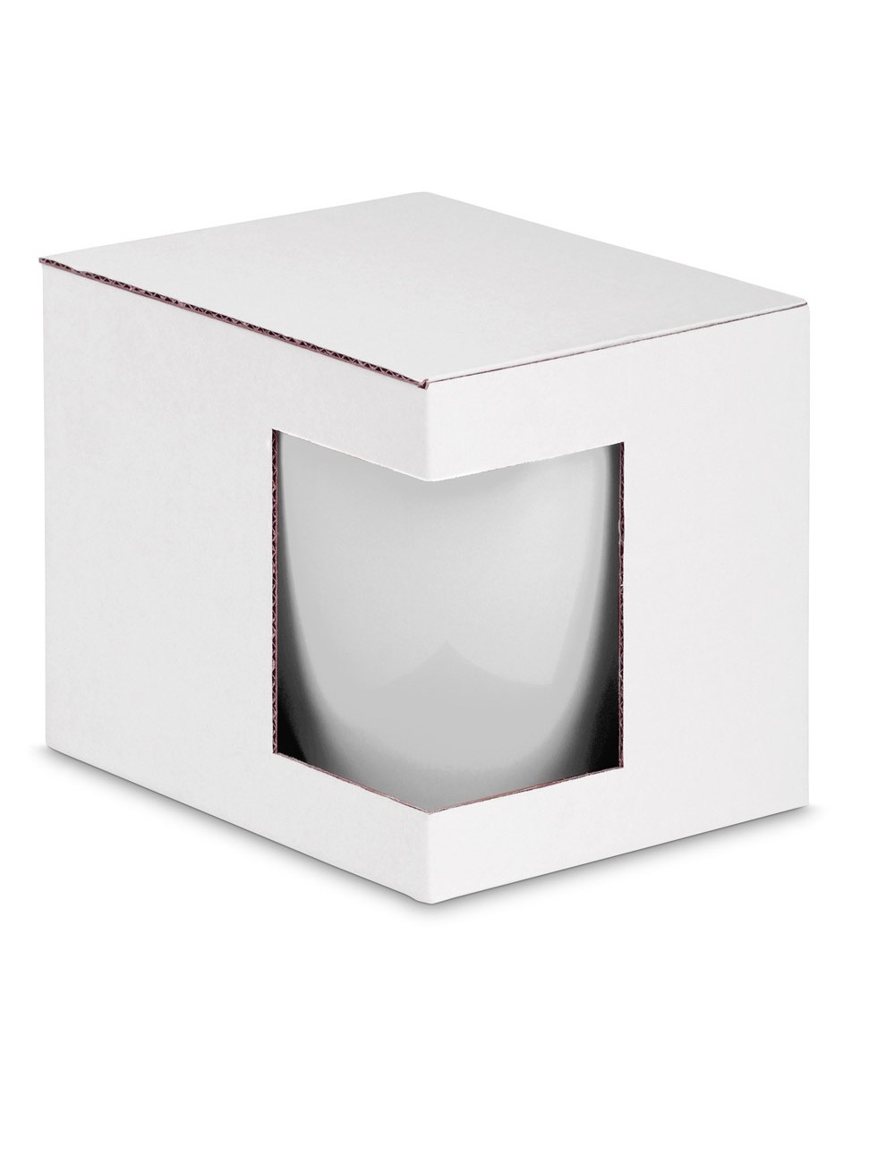 Boîte cadeau en papier. Vendu exclusivement avec l’achat des tasses. 130 x 110 x 103 mm