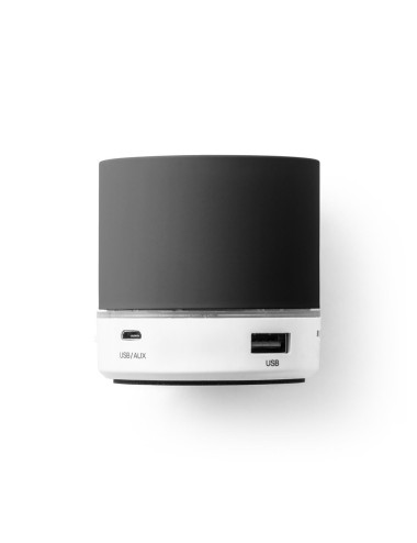Enceinte avec micro en ABS et avec finition caoutchoutée, avec transmission bluetooth et lecteur de cartes TF avec 3W/4Ω et une 