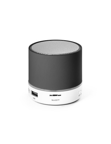 Enceinte avec micro en ABS et avec finition caoutchoutée, avec transmission bluetooth et lecteur de cartes TF avec 3W/4Ω et une 