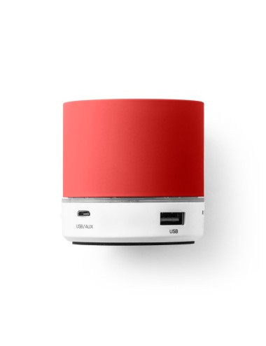 Enceinte avec micro en ABS et avec finition caoutchoutée, avec transmission bluetooth et lecteur de cartes TF avec 3W/4Ω et une 