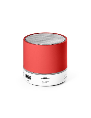 Enceinte avec micro en ABS et avec finition caoutchoutée, avec transmission bluetooth et lecteur de cartes TF avec 3W/4Ω et une 