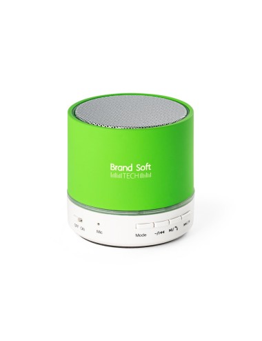 Enceinte avec micro en ABS et avec finition caoutchoutée, avec transmission bluetooth et lecteur de cartes TF avec 3W/4Ω et une 
