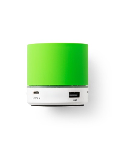Enceinte avec micro en ABS et avec finition caoutchoutée, avec transmission bluetooth et lecteur de cartes TF avec 3W/4Ω et une 