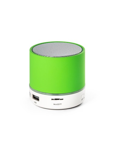 Enceinte avec micro en ABS et avec finition caoutchoutée, avec transmission bluetooth et lecteur de cartes TF avec 3W/4Ω et une 