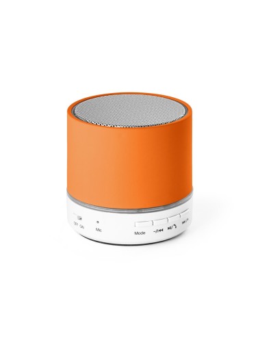Enceinte avec micro en ABS et avec finition caoutchoutée, avec transmission bluetooth et lecteur de cartes TF avec 3W/4Ω et une 