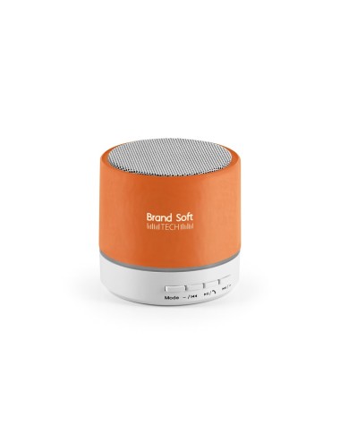 Enceinte avec micro en ABS et avec finition caoutchoutée, avec transmission bluetooth et lecteur de cartes TF avec 3W/4Ω et une 