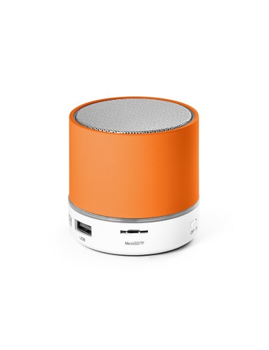 Enceinte avec micro en ABS et avec finition caoutchoutée, avec transmission bluetooth et lecteur de cartes TF avec 3W/4Ω et une 