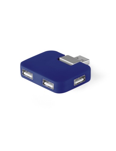 HUB USB 2'0. avec 4 ports pour connecter jusqu'à 4 appareils mobiles. 52 x 41 x 12 mm