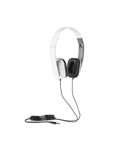 Ecouteurs pliables et ajustables en ABS. Cable de 1.45m avec connexion stéréo de 3.5mm. Produit livré en boite cadeau. Fermé: 10