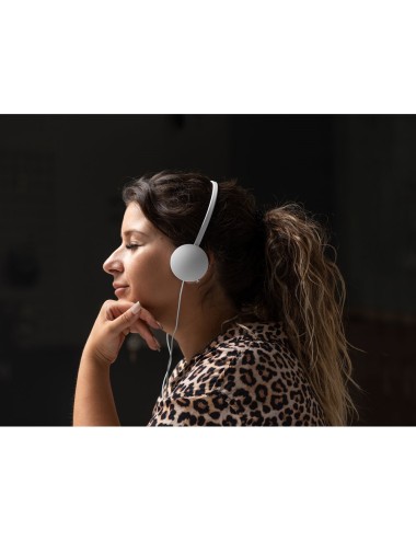 Casque en ABS ajustable avec câble de 1.20 m et connexion stéréo 3.5 mm. 150 x 165 mm