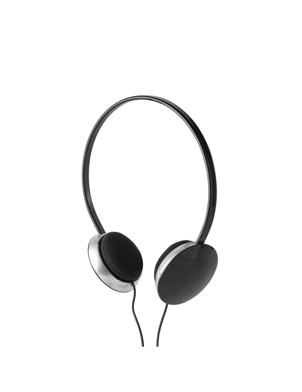 Casque en ABS ajustable avec câble de 1.20 m et connexion stéréo 3.5 mm. 150 x 165 mm