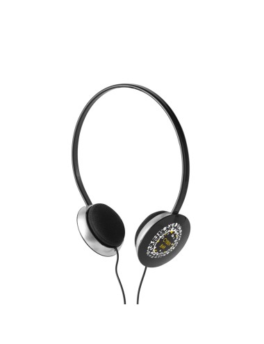 Casque en ABS ajustable avec câble de 1.20 m et connexion stéréo 3.5 mm. 150 x 165 mm