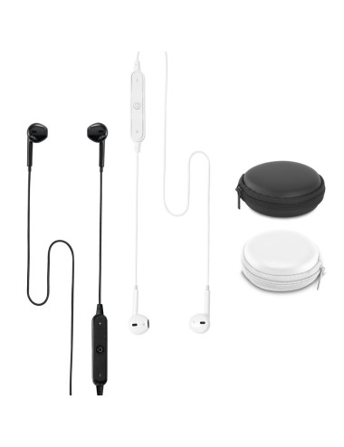 Écouteurs. ABS et PVC. Avec transmission bluetooth. Autonomie jusqu'à 2 h. Fonction pour décrocher appels