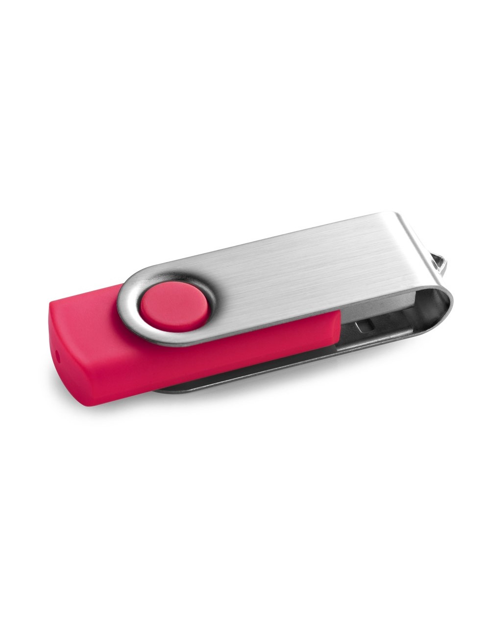 Clé USB de 8Go avec finition caoutchoutée et clip métal. Livré sous boîte. 56 x 19 x 10 mm | Coffret: 86 x 45 x 20 mm