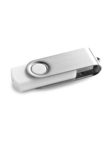Clé USB de 8Go avec finition caoutchoutée et clip métal. Livré sous boîte. 56 x 19 x 10 mm | Coffret: 86 x 45 x 20 mm