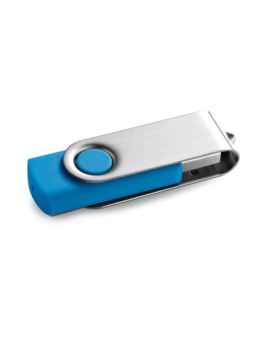 Clé USB de 8Go avec finition caoutchoutée et clip métal. Livré sous boîte. 56 x 19 x 10 mm | Coffret: 86 x 45 x 20 mm