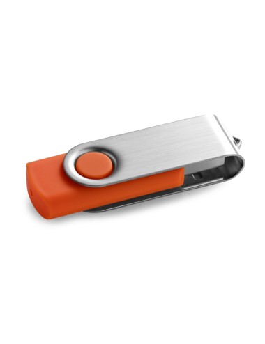 Clé USB de 8Go avec finition caoutchoutée et clip métal. Livré sous boîte. 56 x 19 x 10 mm | Coffret: 86 x 45 x 20 mm