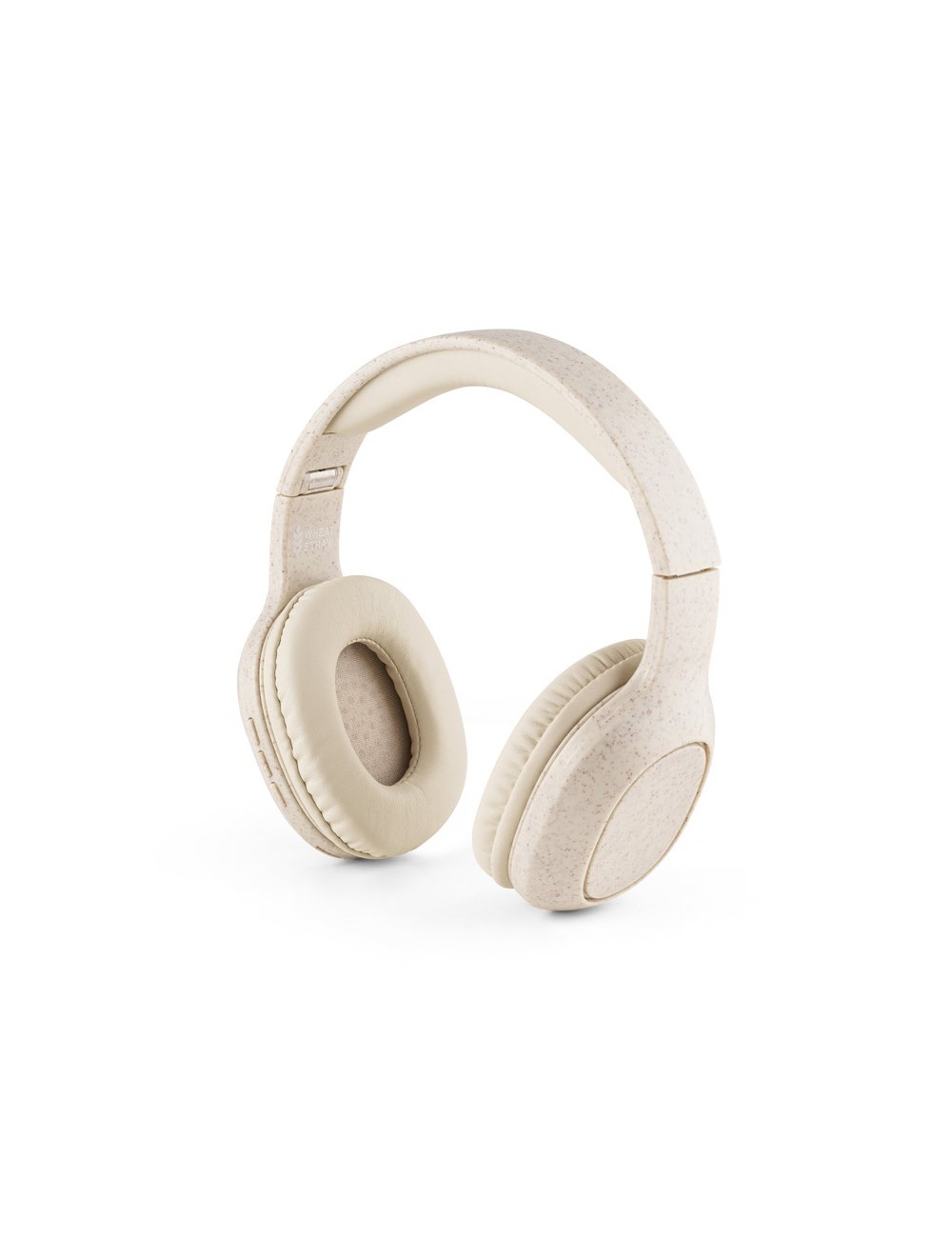 Casque sans fil pliable en fibre de paille de blé et ABS. Puissance de 32mW et transmission Bluetooth 5'0 avec une portée allant