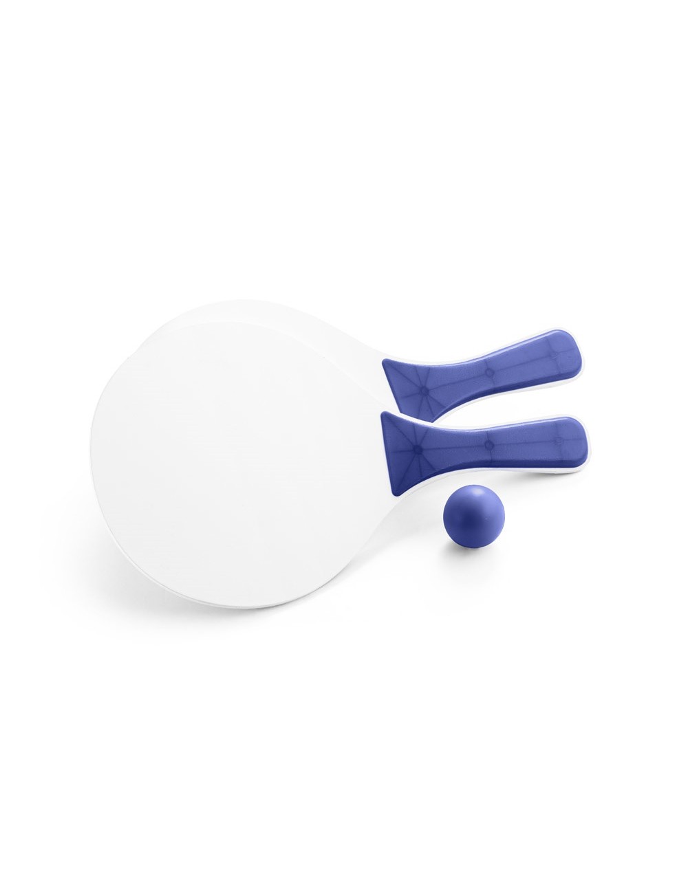 Raquettes de plage en MDF avec balle incluse. Poignées et boule colorées. ø190 x 330 x 5 mm