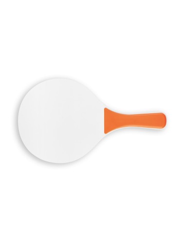 Raquettes de plage en MDF avec balle incluse. Poignées et boule colorées. ø190 x 330 x 5 mm