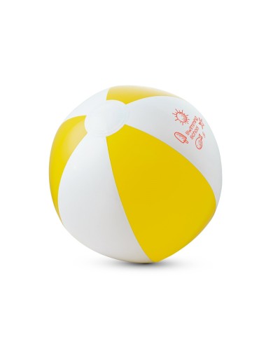 Ballon de plage gonflable en PVC opaque, à rayures colorées. Gonflable: ø210 mm