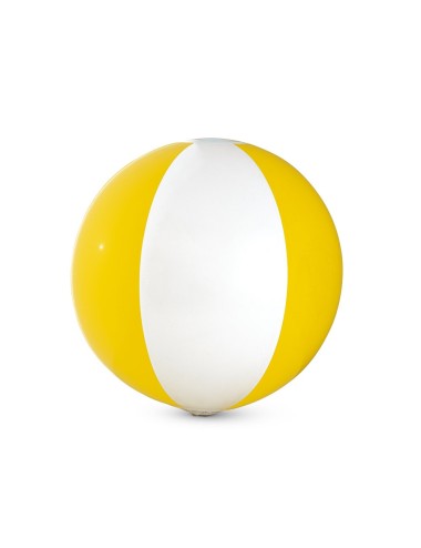 Ballon de plage gonflable en PVC opaque, à rayures colorées. Gonflable: ø210 mm