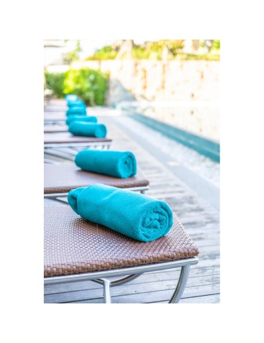 Serviette de plage en velours de coton (320 g/m²). Livré dans un sac non tissé (80 g/m²). 1500 x 750 mm | Sac: 330 x 415 x 100 m