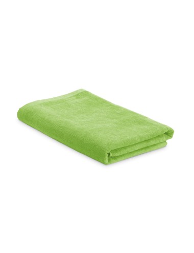 Serviette de plage en velours de coton (320 g/m²). Livré dans un sac non tissé (80 g/m²). 1500 x 750 mm | Sac: 330 x 415 x 100 m