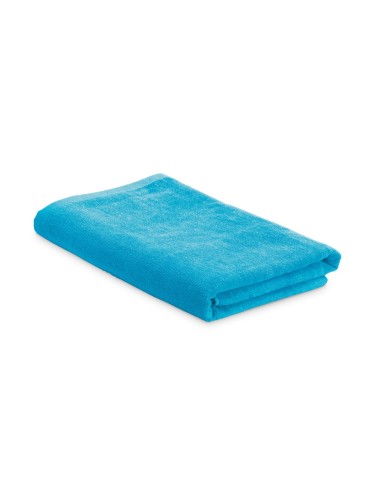Serviette de plage en velours de coton (320 g/m²). Livré dans un sac non tissé (80 g/m²). 1500 x 750 mm | Sac: 330 x 415 x 100 m