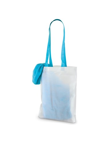 Serviette de plage en velours de coton (320 g/m²). Livré dans un sac non tissé (80 g/m²). 1500 x 750 mm | Sac: 330 x 415 x 100 m
