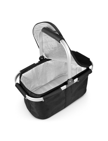 Panier pique-nique pliable en 600D. Contient une double fermeture et un intérieur doublé. Panier avec structure en aluminium amo