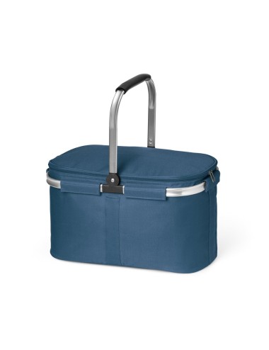 Panier pique-nique pliable en 600D. Contient une double fermeture et un intérieur doublé. Panier avec structure en aluminium amo
