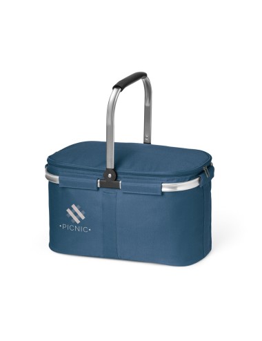 Panier pique-nique pliable en 600D. Contient une double fermeture et un intérieur doublé. Panier avec structure en aluminium amo