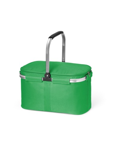 Panier pique-nique pliable en 600D. Contient une double fermeture et un intérieur doublé. Panier avec structure en aluminium amo